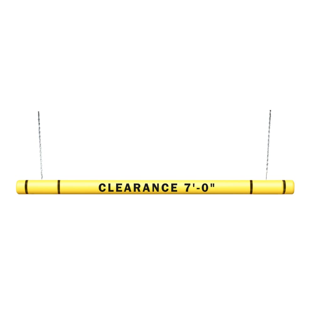 ClearanceGard 4″ x 104″ Clearance Bar Kit- Clearance X’ by Innoplast – Polyethylene, Yellow Black Tape, Model CB-4104-KIT