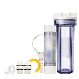 25,4 cm Wasserreiniger-Filterflasche, Wasserreiniger-Filterflasche mit auslaufsicherer Gummidichtung für Gartenpumpen Sandfiltration (C)