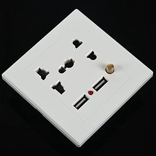 Cargador de pared USB dual elimina regletas molestas mediante su interruptor universal 3