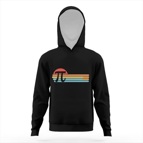 Vintage Retro Happy Pi Day Funny Math Geeks Gift Hoodies for Teen Girls Boys Lightweight Kangaroo Pocket Sweatshirt3