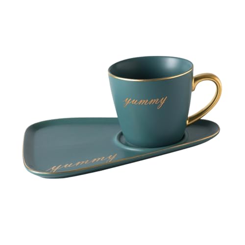 VALICLUD Taza de Café y Platillo de Nórdico Set de Vajilla con Bandeja sin Cuchara para Té y Café Casa o Oficina VALICLUD Taza de Café y Platillo de Nórdico Set de Vajilla con Bandeja sin Cuchara para Té y Café Casa o Oficina