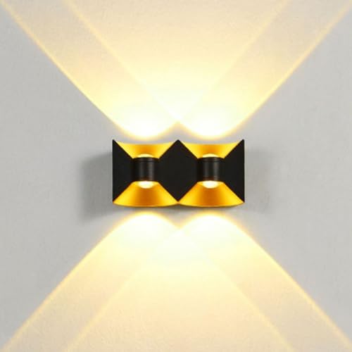 Lámpara de pared moderna IP65 impermeable de 12W con 4 luces LED para jardín y entrada