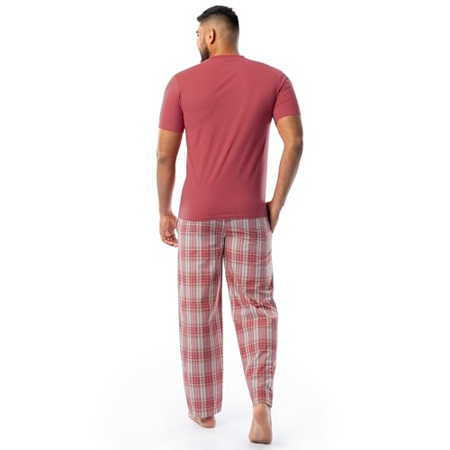Image of IZOD Men's Short Sleeve Jersey Top and Printed Pants Pajama Sleep Set