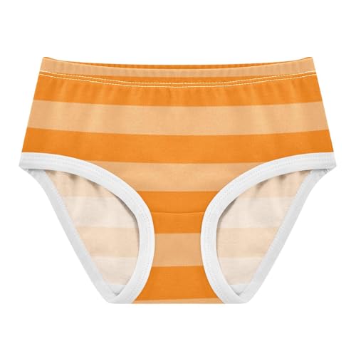 Orange Yellow Stripe Toddler Girls's Underwear 2T
