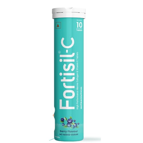 Image of FortisilC Marine Collagen and Vitamin C Tablets PACK OF 20 TABLETS