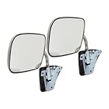 KarParts360 For Chevy C10/C20/K10/K20 1973-1991 Door Mirrors Driver and Passenger Side | Pair | Non-Heated | Manual Folding | Chrome | Manual Glass | Non-Towing | Below Eyeline | GM1320103 | 996220