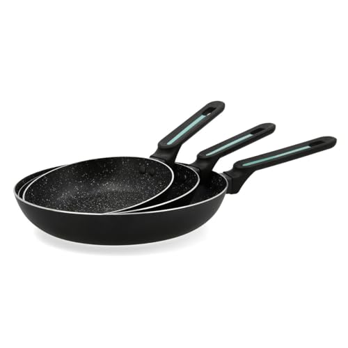 Quid Oasis Lot de 3 poêles en aluminium pressé 18-22-26 cm Convient pour vitrocéramique Convient...
