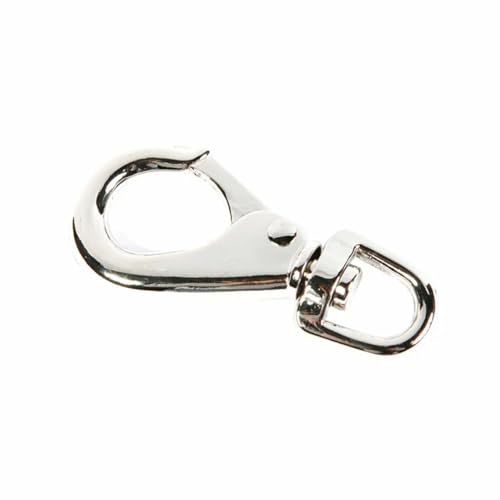 Quick Snap 3/4 Inch Swivel Round Eye 3-5/8 Inch Overall Nickel Plated Die Cast Zinc