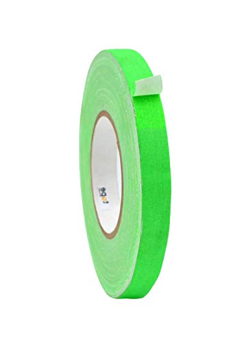 Image of WOD GTC12 Gaffer Tape, Fluorescent Green Low Gloss Finish Film, 3 /4 in. x 60 ft. (Pack of 64) Residue Free, Non Reflective Cloth Fabric, Secure Cords, Water Resistant, Photography, Filming Backdrop