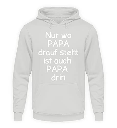 Sweat à capuche Papa drin gris unisexe taille L pour homme