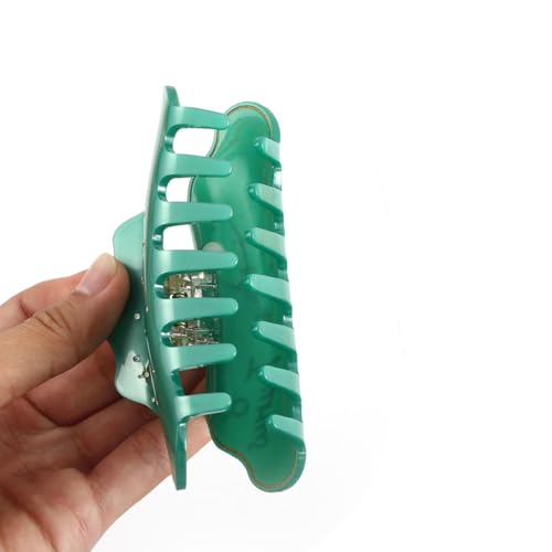 Taurus Zodiac Sign Hair Claw with Crystals, Green Personalized Acetate Hair Clip for Women Gift 1 Piece