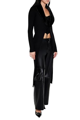 Forever 21 Women's Faux Fur Duster Cardigan Sweater3