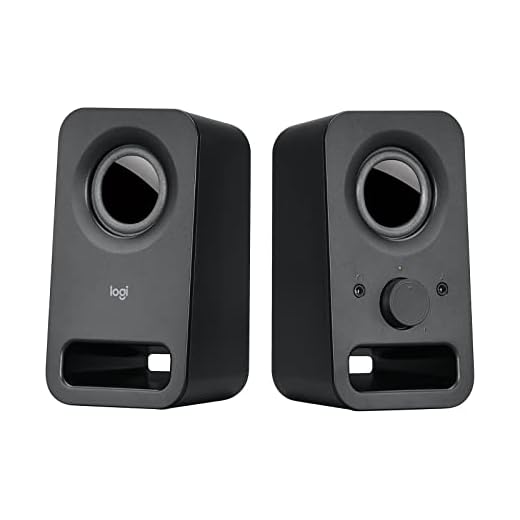 Logitech Z150 Sistema de Altavoces Compacto, Entrada Audio 3.5 mm, Controles Intregados, Toma Auriculares, Enchufe EU, Ordenador/Smartphone/Tablet/Reproductor de Música, Negro