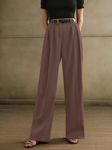Image of GRECIILOOKS Trousers for Woman | Womens High Rise High Waist Flared Korean Style | Formal Pant for Women Office Wear| Track Pants for Womans Elegant for College & Events (Available in Plus Size)