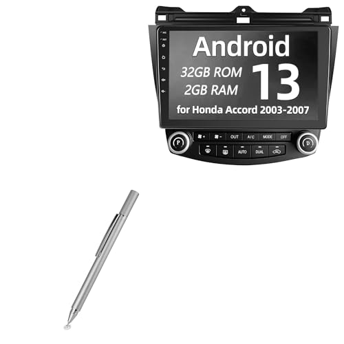 BoxWave Stylus Pen Compatible with Podofo Honda Accord 2003-2007 Car Stereo (2G+32G) (10.1 in) - FineTouch Capacitive Stylus, Super Precise Stylus Pen - Metallic Silver