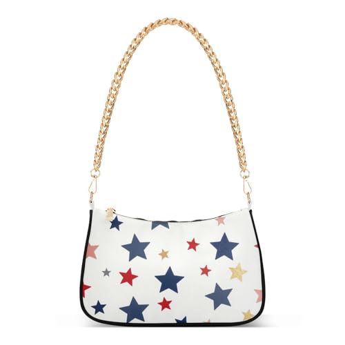 Sac à main bleu rouge blanc étoiles pour en finir avec le désordre