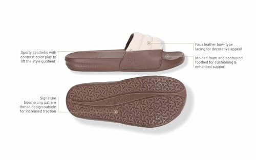 Image of Neeman's Squooshy Slides for Men | Cushioned & Comfortable Flip Flops for Men | Everyday Comfort, Flexible and Breathable | White /Red UK12