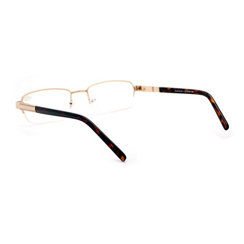 PASTL Reading Glasses Magnified Lens Half Rim Rectangular Spring Hinge3