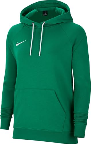 Nike Team Club 20 Hoodie Women Felpa con Cappuccio, Pino Bianco/Verde, XS Donna