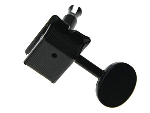 Clés d'accordage vintage guitare 6 en ligne noir droitier pour mécaniques manche