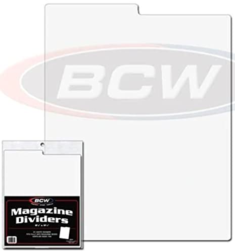 BCW Magazine Dividers 25 ct pour protéger et ranger vos périodiques