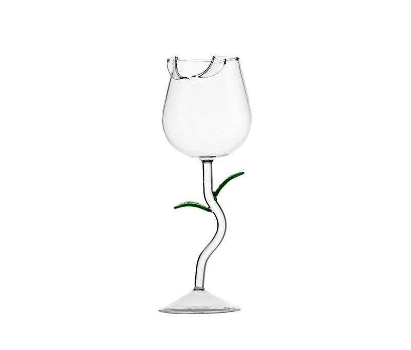 Verre à vin en forme de rose transparent, cadeau idéal pour mariage