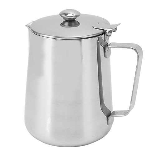 Jarro de espuma de leite de aço inoxidável, copo de batedor de leite de café de metal, jarros de vap