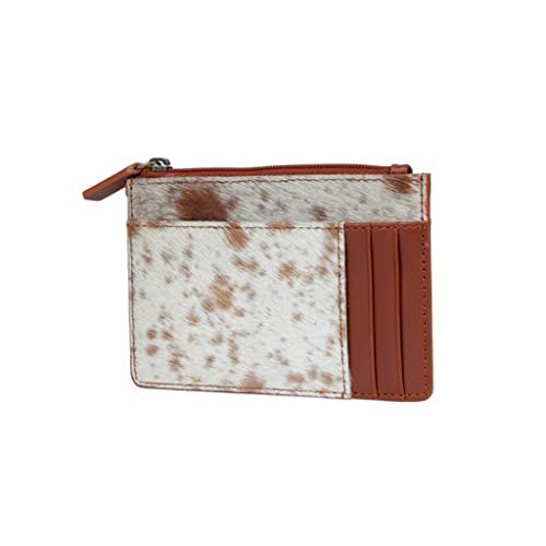 Myra Bag Women's Small Wallets - Panel Style Cowhide Hairon and Leather Wallets for Women, Credit Card Holder for Women, Small Wallet for Women, Ivory and Caramel Brown Wallet for Women2