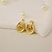 NIXMAX Chunky Gold Earrings Small Knot Geometric Earrings for Women Dainty 14K Gold and Silver Plated Dangle Drop Earrings Hypoallergenic and Lightweight Fashion Trendy Jewelry Gifts(Triple Knot,Gold)