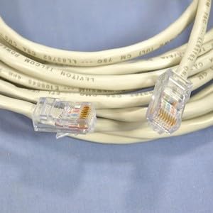 #US 52455-15S Gray Cat5 15ft Ethernet Cable Data Patch Cords Network 10-Pack