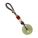 Stilvoller jade-anhänger: der jade-anhänger an diesem schlüsselanhänger verleiht ihren alltagsgegenständen, taschenanhängern und taschenaccessoires und schönheit