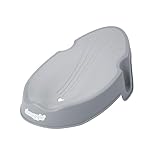Shnuggle Newborn Baby Bath Support - Compact Soft Touch Support - Ideal Angle for Hands Free Bathing | from 0-3 Months | Safe and Supportive | Grey