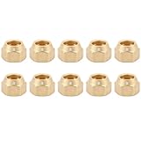 10 Stück Bördelmutter, 5/8 Zoll Messingrohrverschraubung Hochdruck 150 PSI Kupfermutterverbinder für Klimaanlagen, HVAC-Reparatur und Sanitärwartung