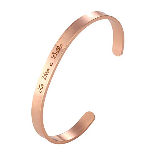 Daesar Pulsera de Acero Inoxidable Mujer Pulsera de Mujer La Vita e...