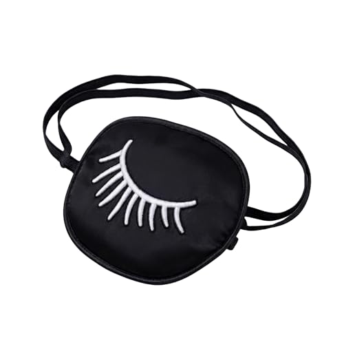 Masque yeux soie noire réglable en ouate de soie et éponge de haute qualité