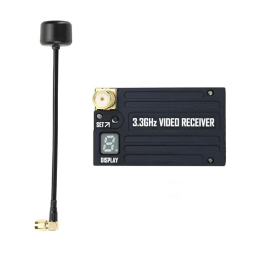 Plureeono 3.3G 4W �O���X VRX ���W���[�� �r�f�I�E���V�[�o�[�ACVBS PAL/NTSC �Ή��A3.3GHz BAND A ����� B ���T�|�[�g�BFPV �r�f�I�E�O���X�����B