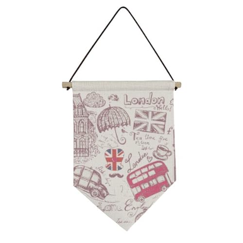Toile drapeau suspendu Big Ben pour habiller un mur vide sans percer de gros trous
