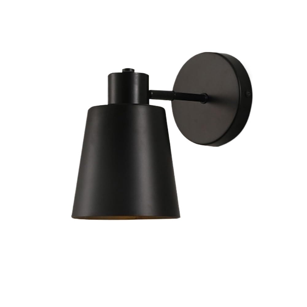 HPTHLY 350° Rotatable Bedside Reading Wall Lights Nordic Vintage Wall Sconce Fixture Indoor Decor Wall Lamp For Bedroom Hallway (Black)