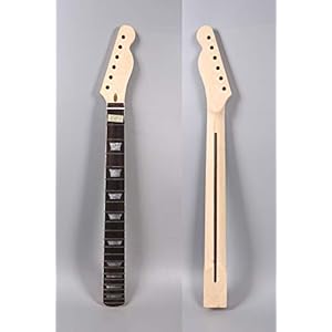 Yinfente Onvoltooide Gitaar Hals 22fret 25.5″ Maple Rosewood Toets Blok Inlay DIY gitaar (25.5″)