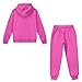 Watdotory Cartoon Sharks Children’s Lounge Set – 2-Piece Hooded Sweatshirt and Sweatpants 14-15Y for Casual Wear, All-Day Softness Pink