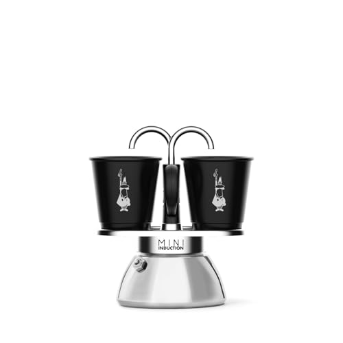 Bialetti Mini Express Induction, cafetière à induction, 2 tasses (100 ml), convient à tous types...