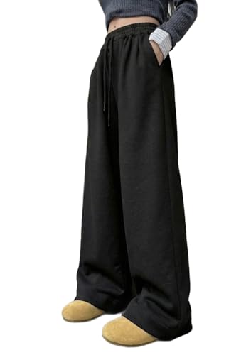 Image of dockstreet Straight Long Length Trouser Style Drawstring Contrast Belt Black and White Trackpant for Women /Trending, Relaxed Casual Lowers for Women