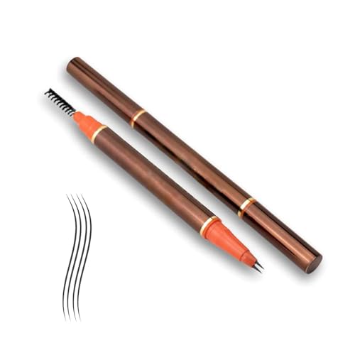 2 Tip UltraFine Pen - For Beard & Eyebrows - Water Resistant Natural Look Easy to Use Long Lasting - Beard Pencil Filler Eyebrow Pencil Filler - Beard Pen Brow Pen (BLACK)