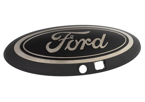 Black Front Grille & Rear Tailgate Emblems for 2021-2023 Ford F150 w/Camera