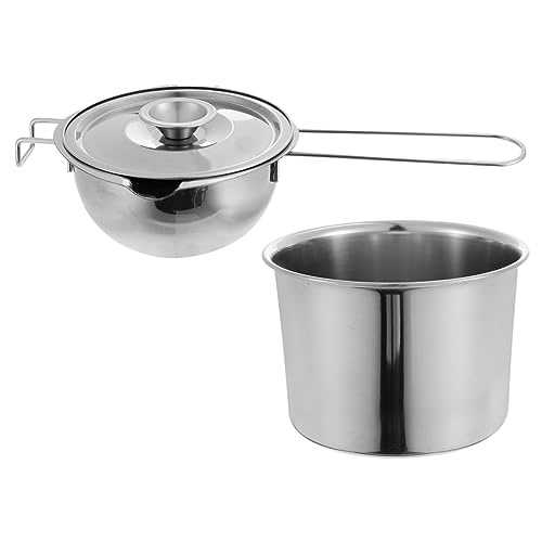 HOLIDYOYO Double Boiler Melting Pot Chocolate Melting Butter Cheese Milk Wax Lid Easy Clean Heat-resistant