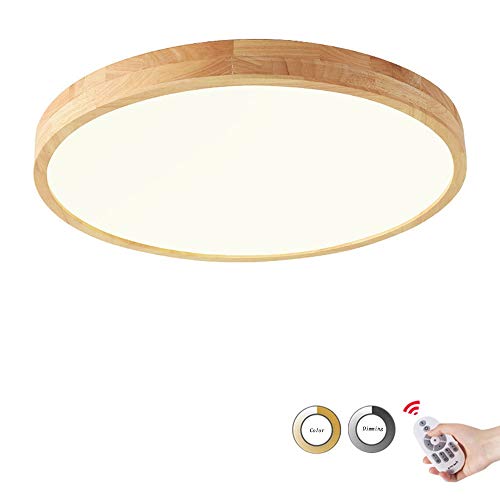 Preisvergleich Produktbild Massivholz Deckenleuchte 5CM Ultradünne LED Deckenleuchte Moderne Einfachheit Runde Eichen Hängende Lampe Für Wohnzimmer Schlafzimmer Restaurant Gang Und Andere Innenbeleuchtung