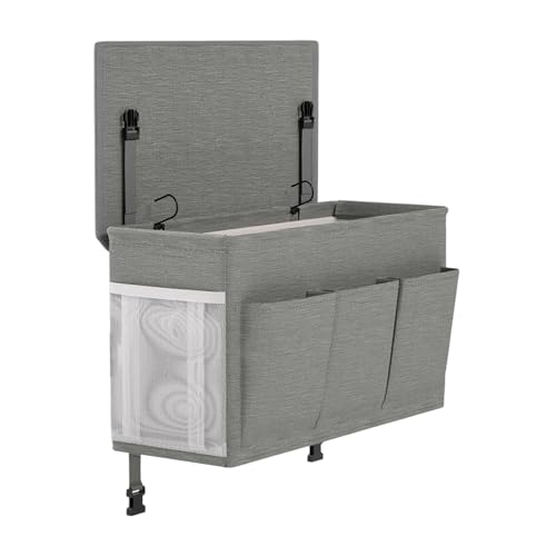 Genérico Organizador De Cama - Organizador Ajustable Lateral Para Cama Y Dormitorio - Soporte Ajustable Caja Almacenamiento Para Maquillaje Joyeria Telefono Dormitorio Armario Baño Pared Oficinas