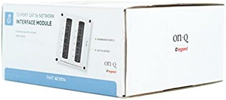 Legrand - OnQ 8 Port Cat 5e Network Interface Module, RJ45 Network Switch, High-Density Mini Patch Panel, Keystone Ports Labeled 1 Through 12, Grey, AC1014 - 4