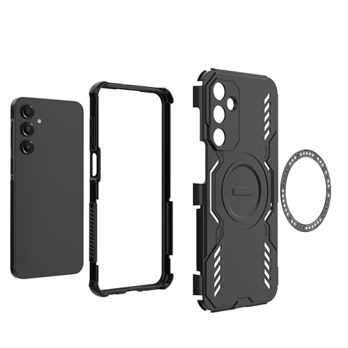 Image of SPAZY CASE Moto G77 Power Back Cover |Rugged Shockproof Armor Case with Magnetic Metal Ring Supports Magsafe Charger & Car Mount | Military Grade Protection | Black