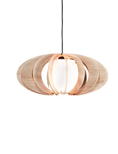 elbmöbel lámpara colgante contemporánea plástico lámpara Noah de láminas de madera de roble o wengué plafón Diámetro 50 cm, madera, roble, E27 60.00 wattsW